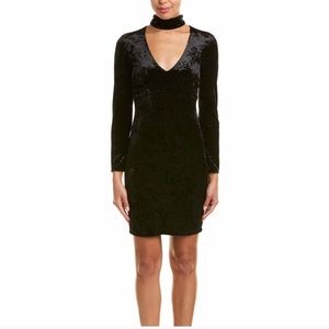 Bardot Kira Velvet Sheath Dress sz M Black